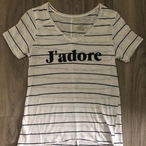 J’Adore striped T Shirt